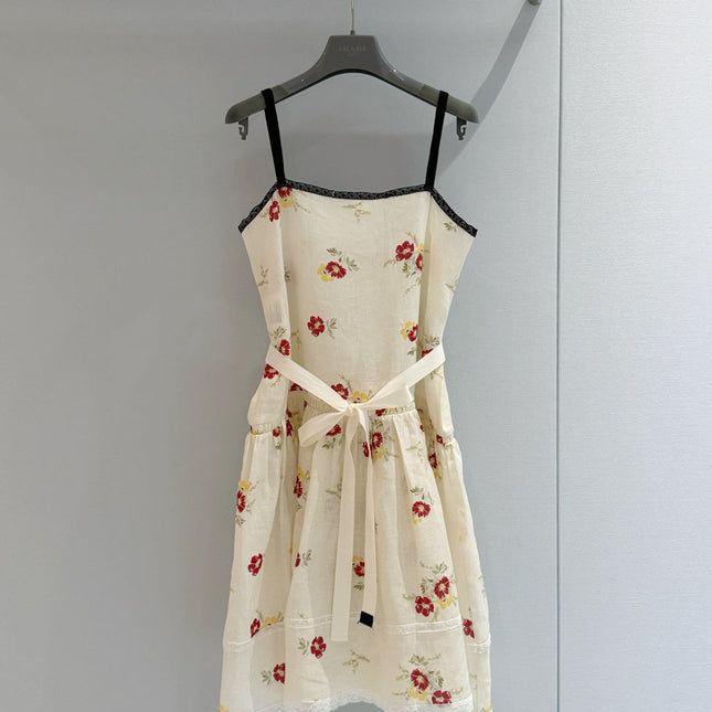 PRADA 26S FLORAL SPAGHETTI STRAP DRESS STYLE 992