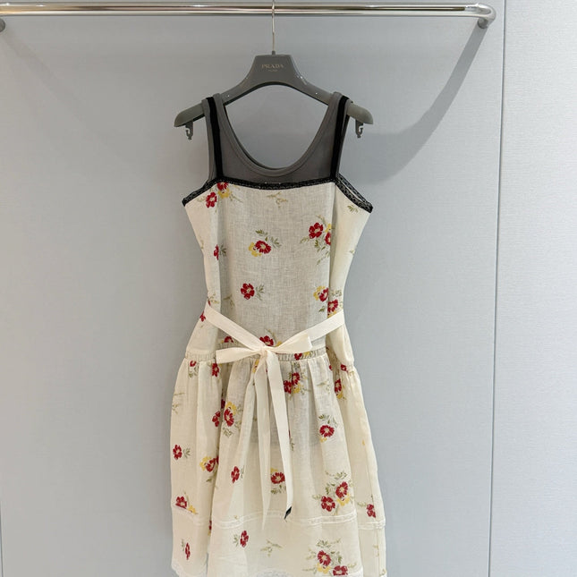 PRADA 26S FLORAL SPAGHETTI STRAP DRESS STYLE 992