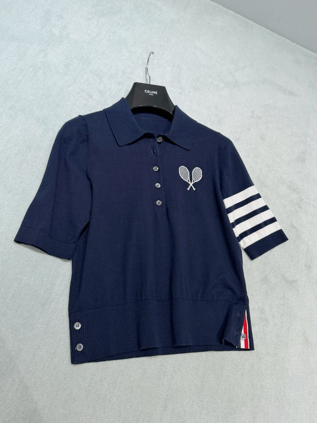 THOM 26S SHORT SLEEVE POLO KNIT TOP STYLE 265