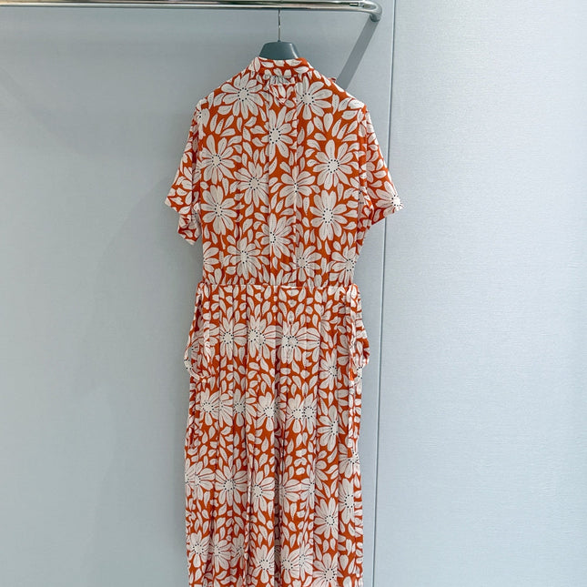 PRADA 26S PRINTED PLEATED DRESS STYLE 987