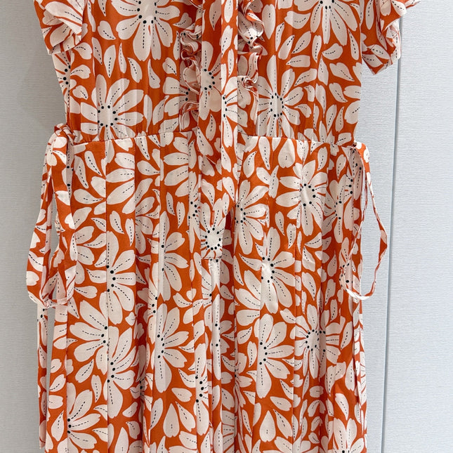PRADA 26S PRINTED PLEATED DRESS STYLE 987