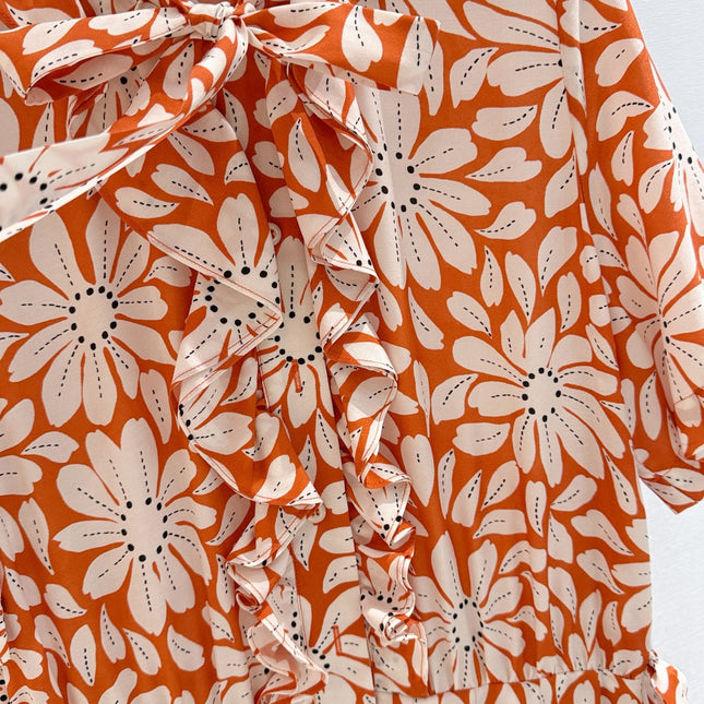 PRADA 26S PRINTED PLEATED DRESS STYLE 987