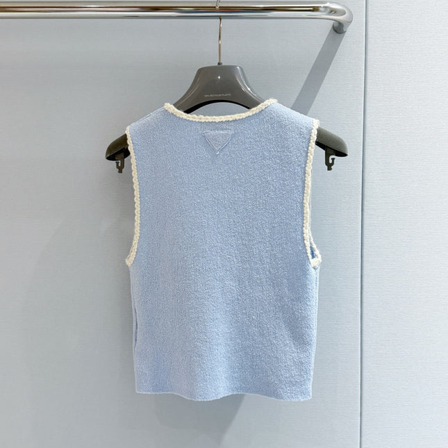 PRADA 26S V-NECK KNIT TOP STYLE 966