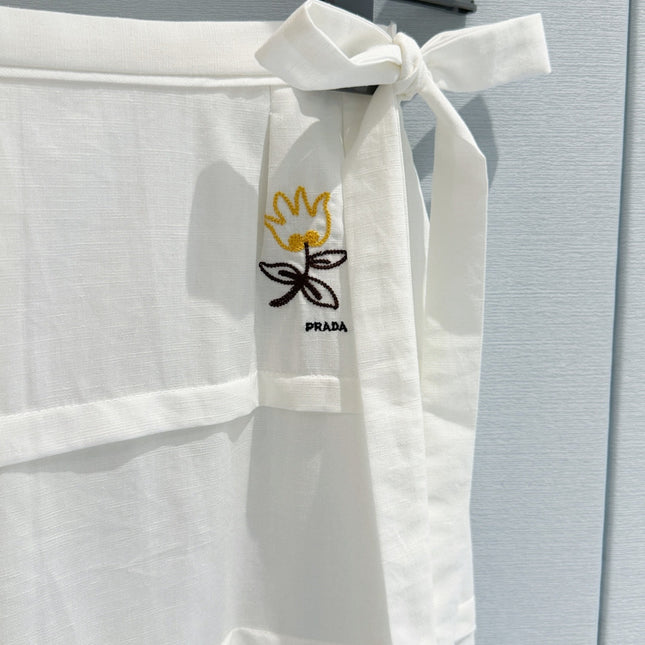 PRADA 26S COTTON MIDI SKIRT STYLE 965