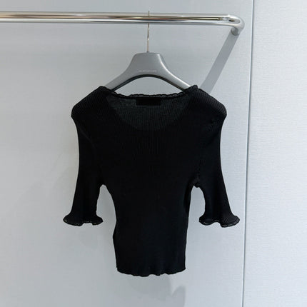 PRADA 26S SHORT-SLEEVE KNIT SWEATER STYLE 945