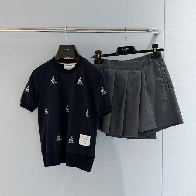 THOM 26S SHORT-SLEEVE KNIT TOP STYLE 200