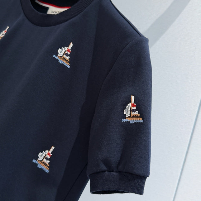 THOM 26S SHORT-SLEEVE KNIT TOP STYLE 200