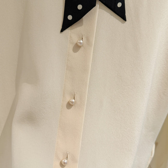 VALENTINO 26S SILK BOW BLOUSE 367