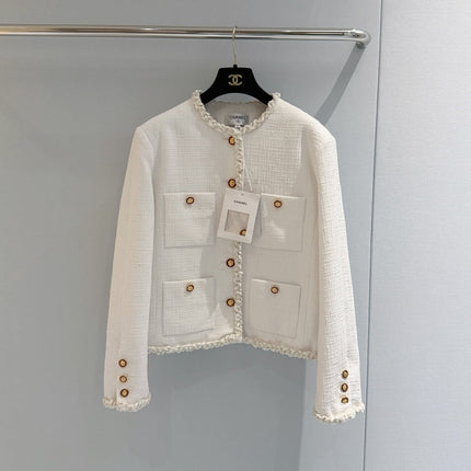 CHANEL 26S ROUND NECK TWEED JACKET 1594