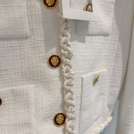 CHANEL 26S ROUND NECK TWEED JACKET 1594