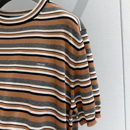 PRADA 26S SHORT-SLEEVE KNIT TOP 1078