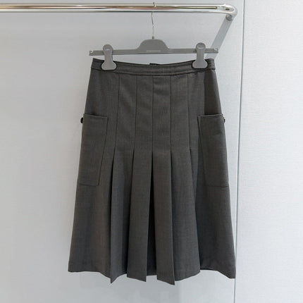 PRADA 26S PLEATED MIDI SKIRT 1085
