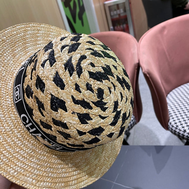 CHANEL 26S BOATER STRAW HAT 337947