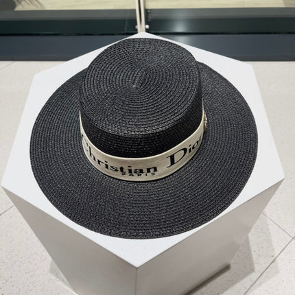 DIOR 26S STRAW BOATER HAT STYLE 196