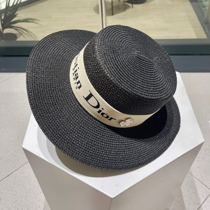 DIOR 26S STRAW BOATER HAT STYLE 196