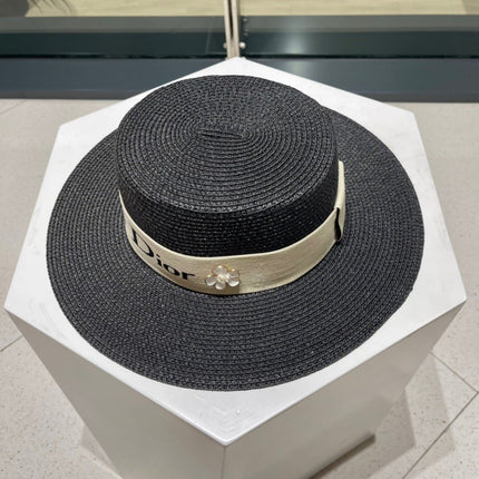 DIOR 26S STRAW BOATER HAT STYLE 196