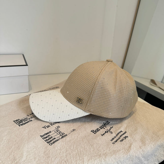 CHANEL 26S CRYSTAL-EMBELLISHED BASEBALL CAP 337796