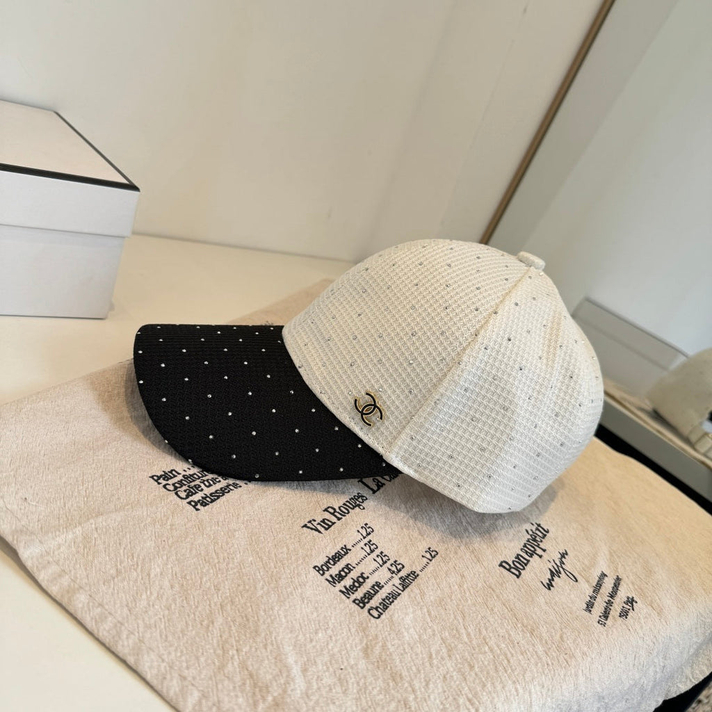 CHANEL 26S CRYSTAL-EMBELLISHED BASEBALL CAP 337797