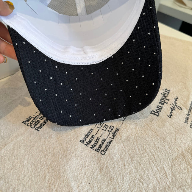 CHANEL 26S CRYSTAL-EMBELLISHED BASEBALL CAP 337797