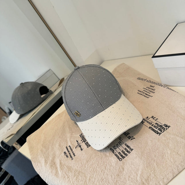 CHANEL 26S CRYSTAL-EMBELLISHED BASEBALL CAP 337799