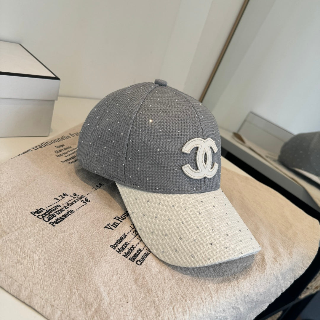 CHANEL 26S CRYSTAL-EMBELLISHED BASEBALL CAP 337800