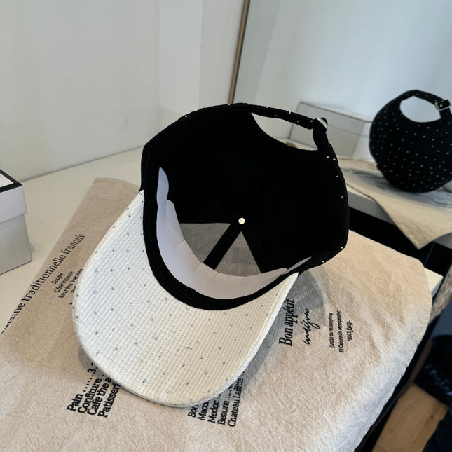 CHANEL 26S CRYSTAL-EMBELLISHED BASEBALL CAP 337801