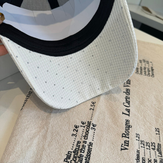 CHANEL 26S CRYSTAL-EMBELLISHED BASEBALL CAP 337801