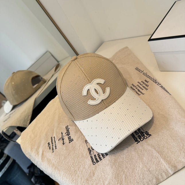 CHANEL 26S CRYSTAL-EMBELLISHED BASEBALL CAP 337802