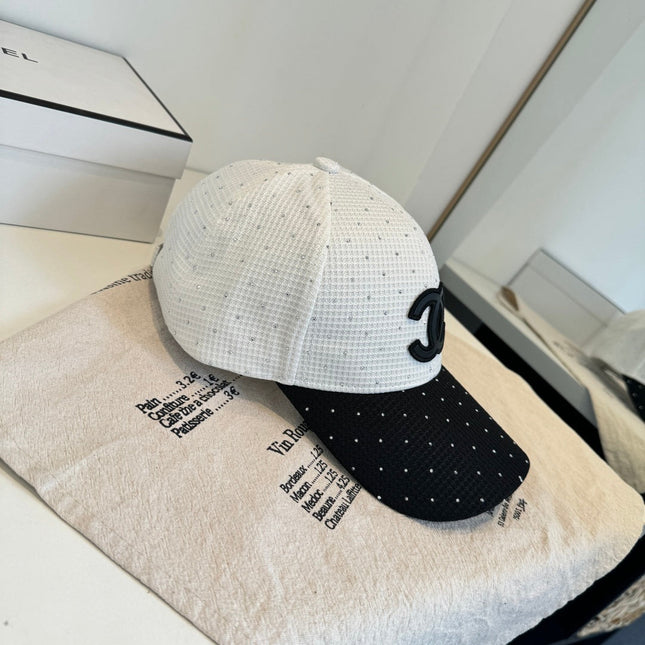 CHANEL 26S CRYSTAL-EMBELLISHED BASEBALL CAP 337803
