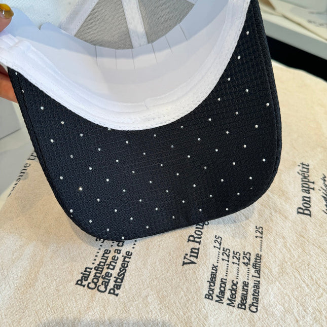 CHANEL 26S CRYSTAL-EMBELLISHED BASEBALL CAP 337803
