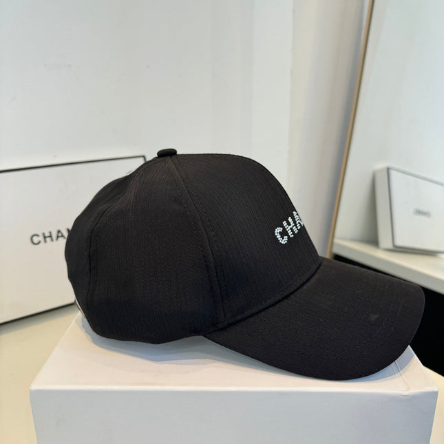 CHANEL 26S BASEBALL CAP WITH CRYSTAL CC LOGO 337989