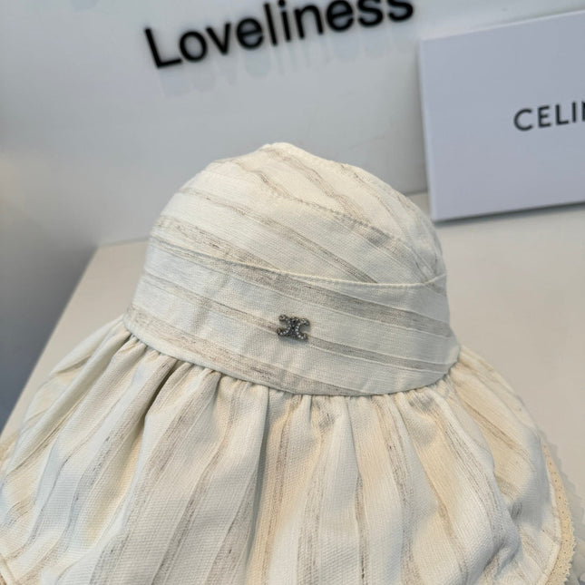 CHANEL 26S WIDE-BRIM OPEN-TOP HAT 337990