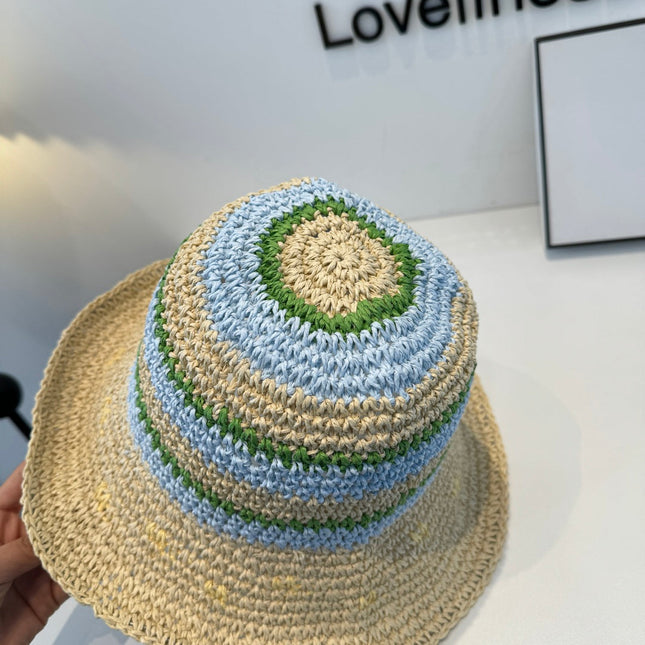 CHANEL 26S CROCHETED STRAW BUCKET HAT 337965