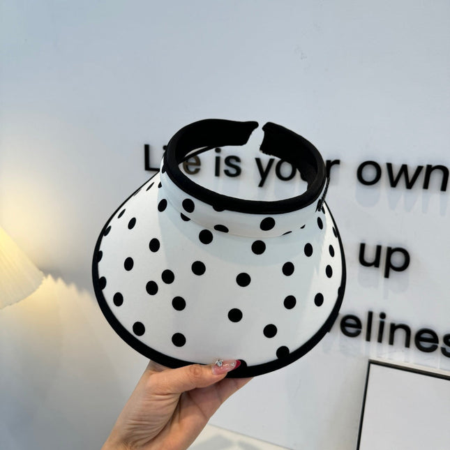 CHANEL 26S POLKA-DOT OPEN-TOP HAT 337956