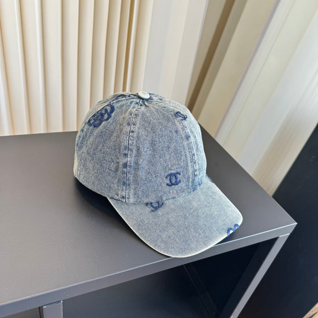 CHANEL 26S MONOGRAM CC DENIM BASEBALL CAP 337807