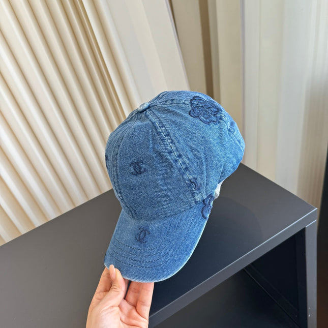 CHANEL 26S MONOGRAM CC DENIM BASEBALL CAP 337808