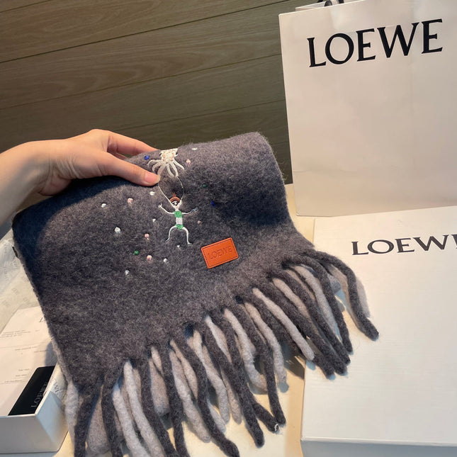 LOEWE 26S SCARF 200 IN WOOL MOHAIR 138183