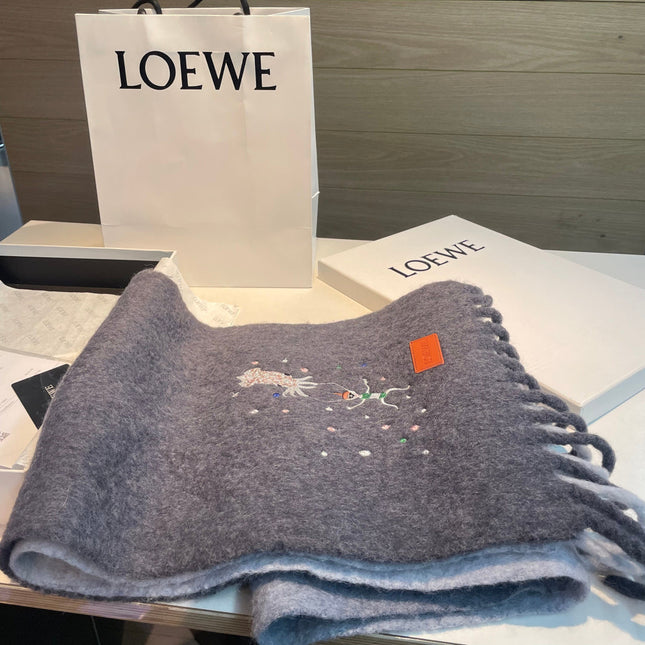 LOEWE 26S SCARF 200 IN WOOL MOHAIR 138183