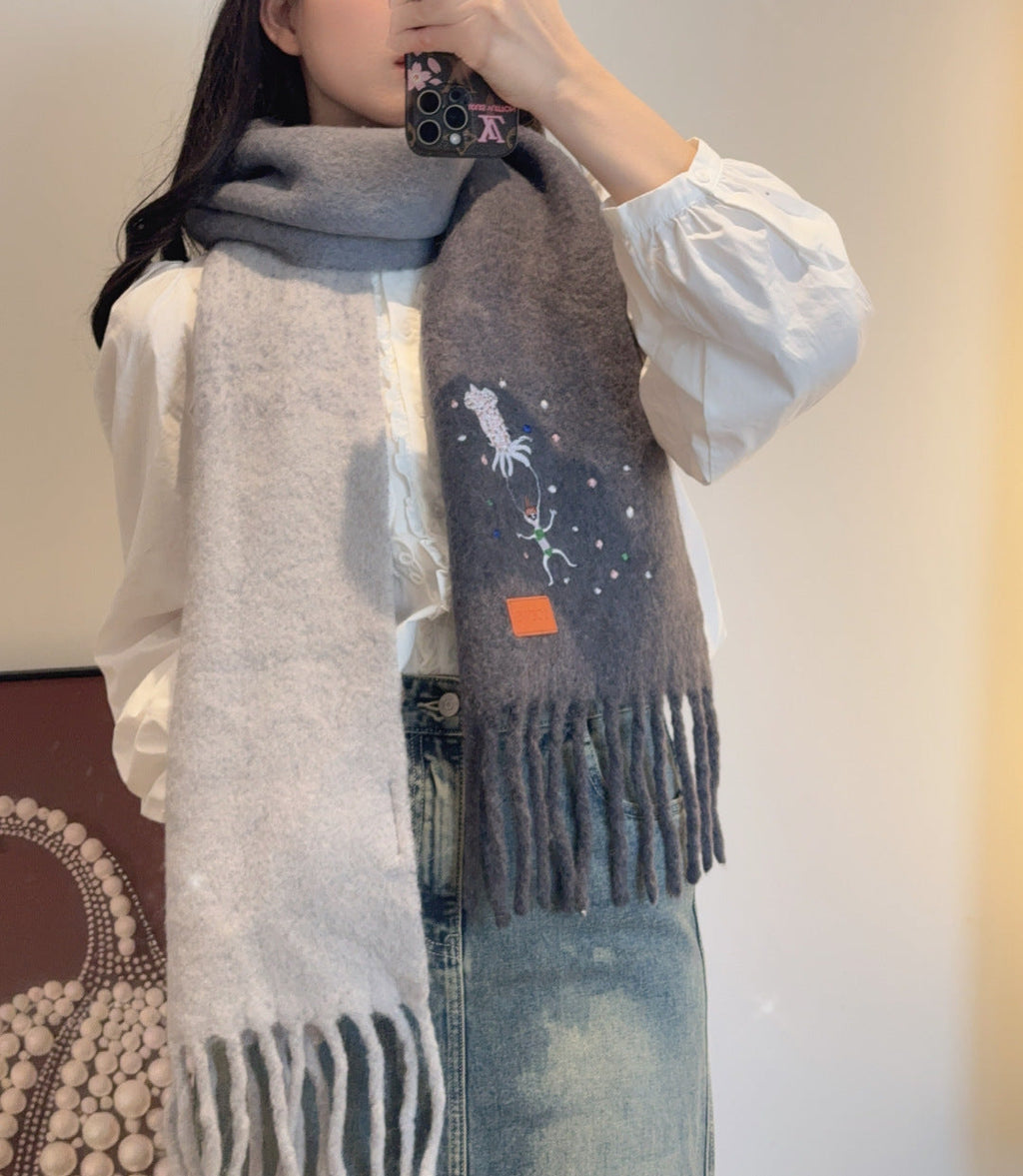 LOEWE 26S SCARF 200 IN WOOL MOHAIR 138183