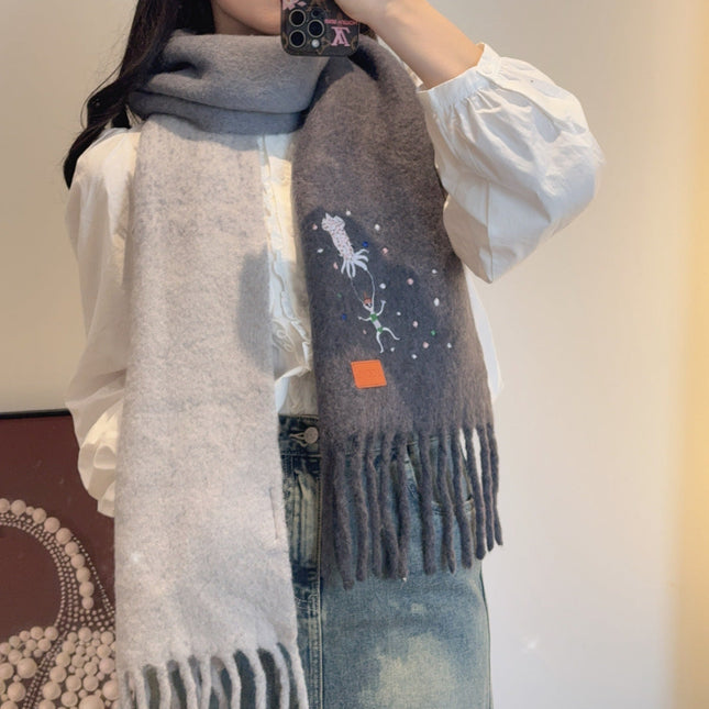 LOEWE 26S SCARF 200 IN WOOL MOHAIR 138183