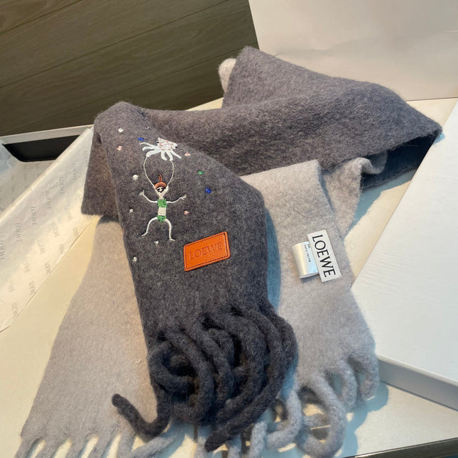 LOEWE 26S SCARF 200 IN WOOL MOHAIR 138183