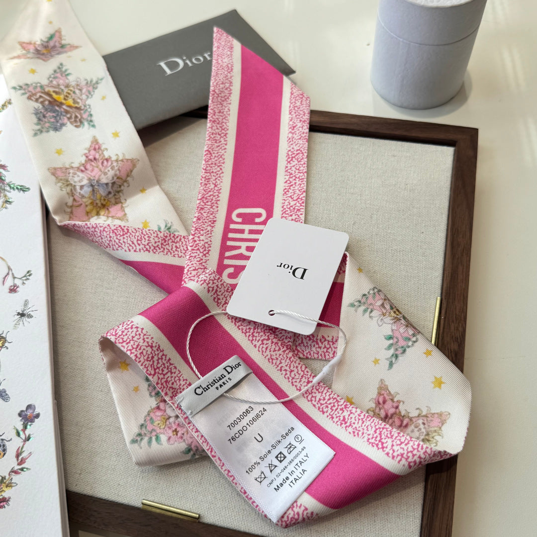 DIOR 26S SCARF 100CM IN SILK 272636