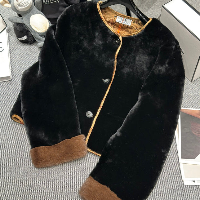 HERMES 25S REVERSIBLE FUR JACKET 474