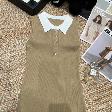 RALPH LAUREN 26S SLEEVELESS POLO KNIT TOP 420