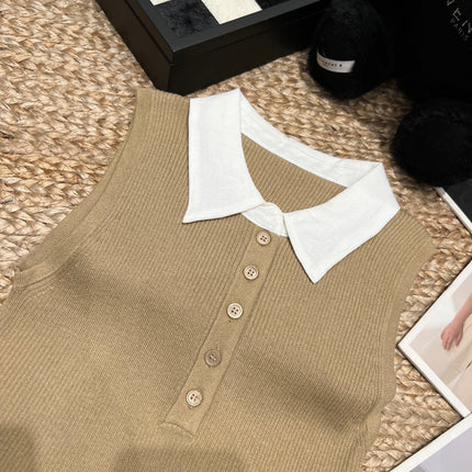 RALPH LAUREN 26S SLEEVELESS POLO KNIT TOP 420