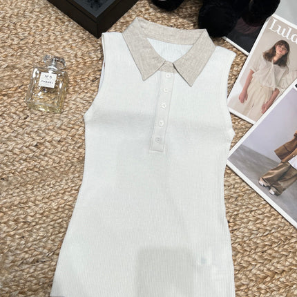 RALPH LAUREN 26S SLEEVELESS POLO KNIT TOP 421