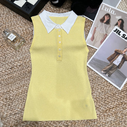 RALPH LAUREN 26S SLEEVELESS POLO KNIT TOP 422