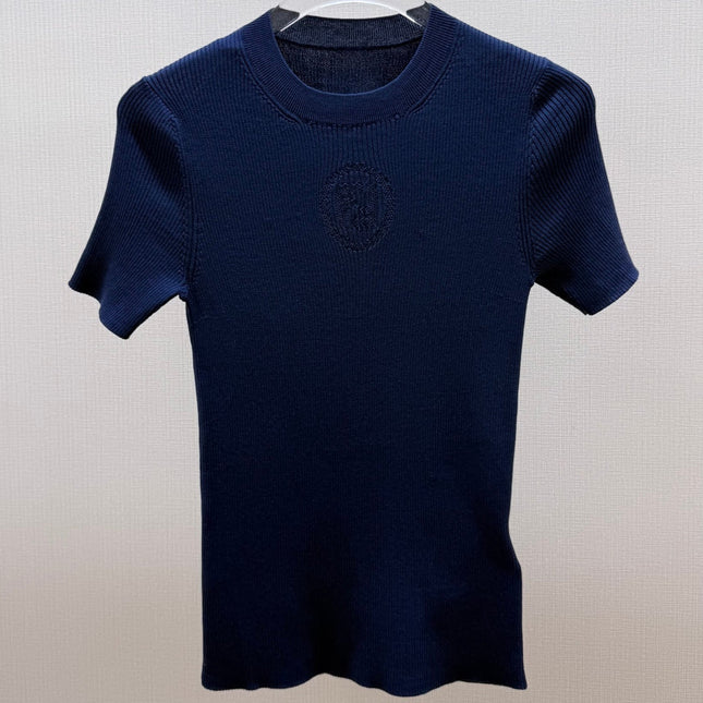 FENDI 26S SHORT-SLEEVE KNIT TOP 372