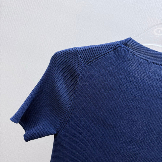 FENDI 26S SHORT-SLEEVE KNIT TOP 372