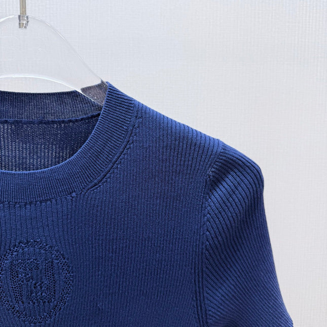 FENDI 26S SHORT-SLEEVE KNIT TOP 372